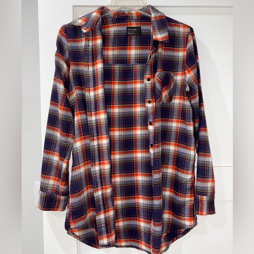 Free Press Multicolor Plaid Shirt